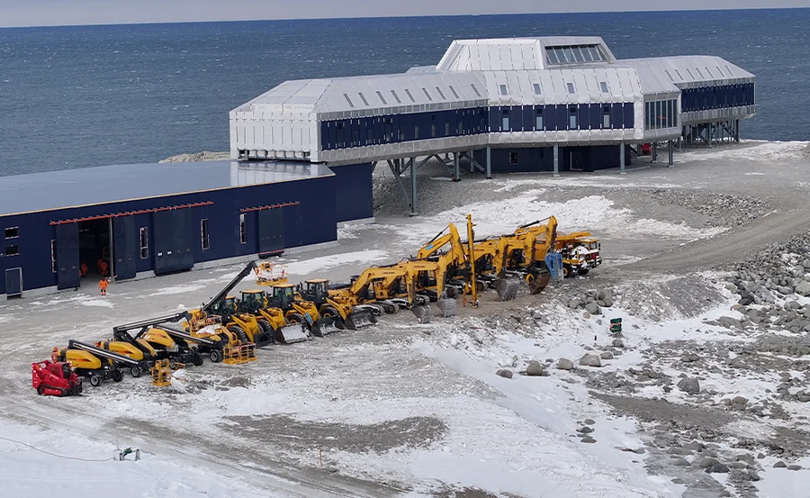 Máquinas LiuGong na estação de pesquisa científica antártica